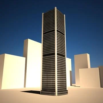Tour de la Bourse (English: Stock Exchange Tower 3D Model