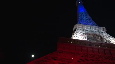 Tour Eiffel - Eiffel Tower — blue white red Stock-Footage 57469195