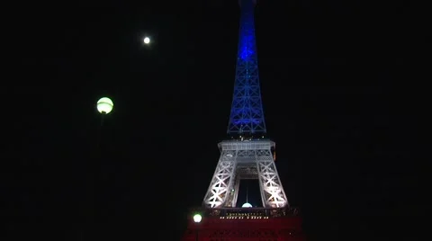 Tour Eiffel - Eiffel Tower — blue white red Stock-Footage 57470355