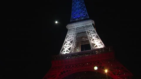 Tour Eiffel - Eiffel Tower — blue white red Stock-Footage 57471208