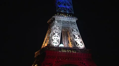 Tour Eiffel - Eiffel Tower — blue white red Stock-Footage 57471993