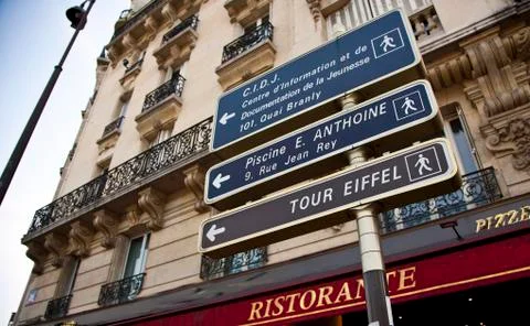 Tour eiffel sign Foto stock