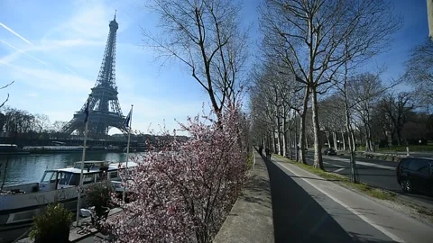 Tour Eiffel tower during a sunny spring day. 스톡 동영상 171621183