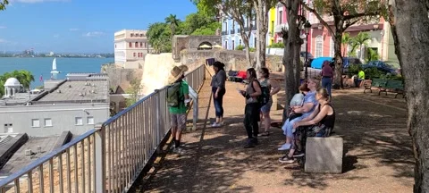 Tour Guide Bastión De Las Palmas San Juan Puerto Rico 🇵🇷 Stock Footage 169523457
