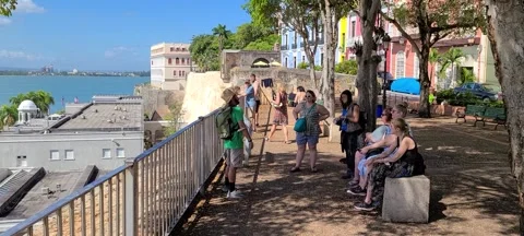 Tour Guide Bastión De Las Palmas San Juan Puerto Rico 🇵🇷 Stock Footage 169523620