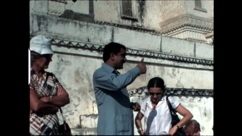 Tour Guide Explaining Palace History Stock Footage 277976259