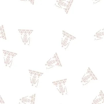 Tour guide glyph seamless pattern 库存插图