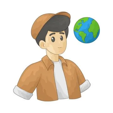 Tour guide illustration 스톡 일러스트