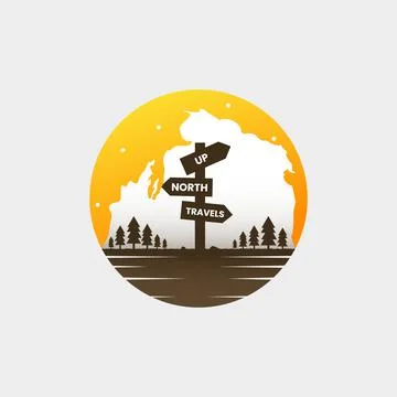 Tour Guide Logo Stock Illustration
