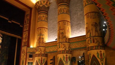Tour Inside A Beautiful Scottish Rite Masonic Temple Freemasons Theatre Stock Footage 121266365