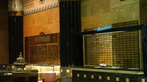 Tour Inside A Beautiful Scottish Rite Masonic Temple Freemasons Theatre Stock Footage 121266369