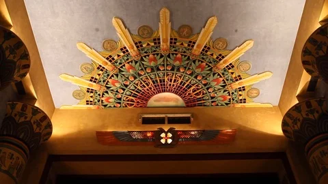 Tour Inside A Beautiful Scottish Rite Masonic Temple Freemasons Theatre Stock Footage 121266400
