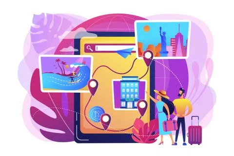 Tour navigator concept vector illustration Stock Illustration