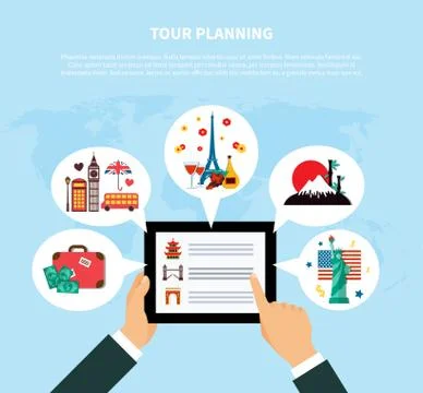 Tour Planning Design Concept イラスト素材