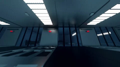 A Tour Of The Space Prison Vídeo Stock 336841762