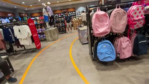 A tour of a sports store in Paris Van Java Mall Bandung Stock Footage 332186341