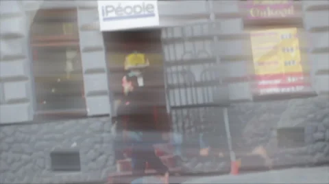 Tour the streets of the car window Stock Footage 64007830