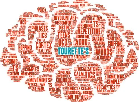 Tourettes Word Cloud Stock-Illustration