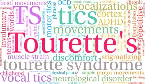 Tourettes Word Cloud Stock Illustration