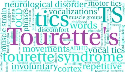 Tourettes Word Cloud Stock-Illustration