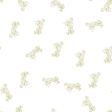 Touring motorcycle glyph seamless pattern Stock Illustration