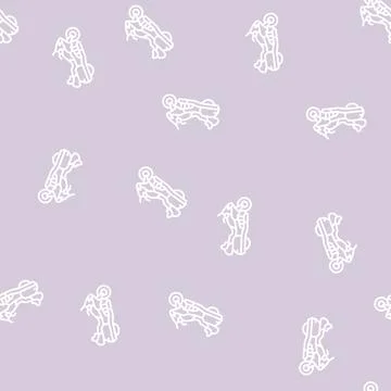 Touring motorcycle line seamless pattern Illustrazione stock