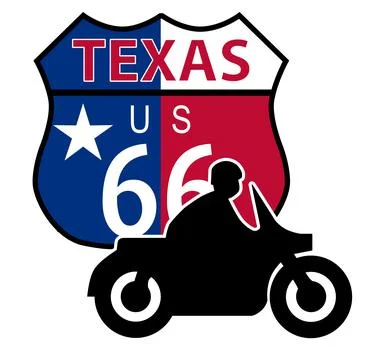 Touring Route 66 In Texas Stock Illustration