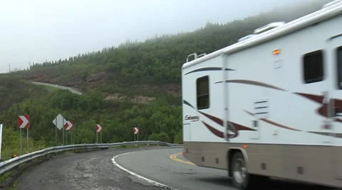 Touring RV Motorhome Stock Footage