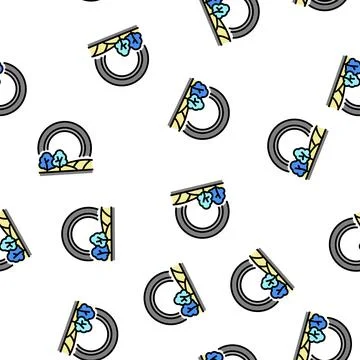 Touring tires vector seamless pattern Illustrazione stock
