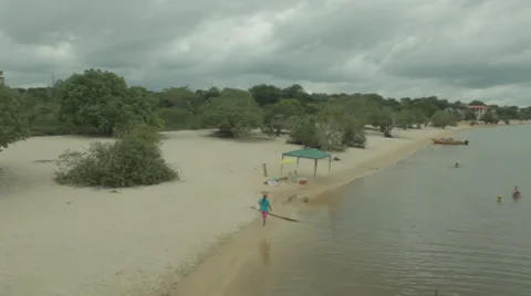 Tourism-Amazon-Brazil-alter-do-chao-para-santarem Stock Footage 30600841
