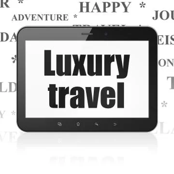 Tourism concept: Tablet Computer with Luxury Travel on display Stock-Illustration