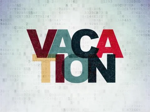 Tourism concept: Vacation on Digital Data Paper background イラスト素材