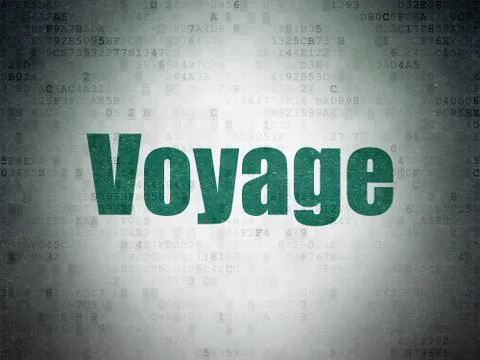 Tourism concept: Voyage on Digital Data Paper background Stockillustratie