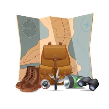 Tourism Hike Concept 스톡 일러스트