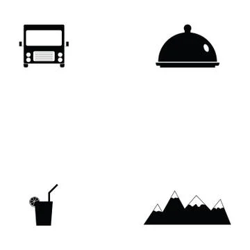 Tourism icon set Stock Illustration