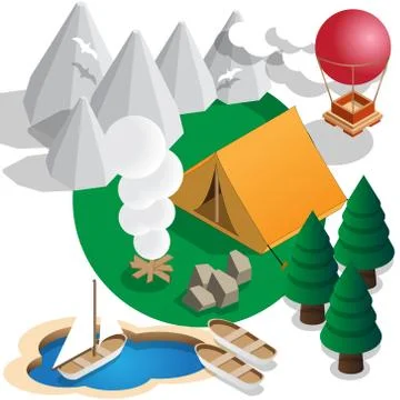 Tourism. Stock Illustration