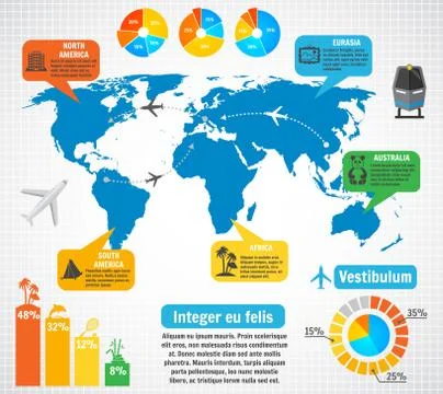 Tourism infographic elements set Stock Illustration