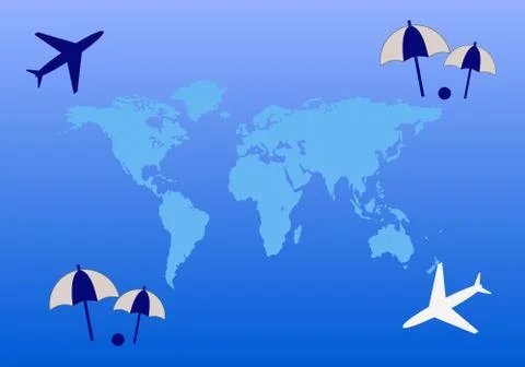 Tourism map Stock Illustration