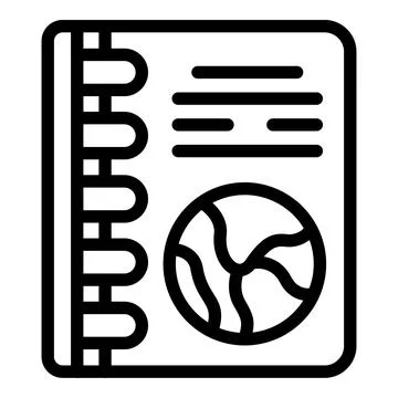 Tourism notebook icon outline vector. Study student イラスト素材