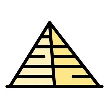 Tourism pyramid icon vector flat 스톡 일러스트