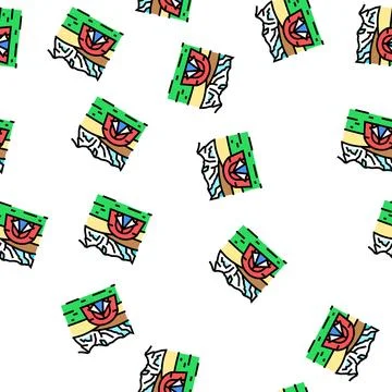 Tourism summer vector seamless pattern Illustrazione stock