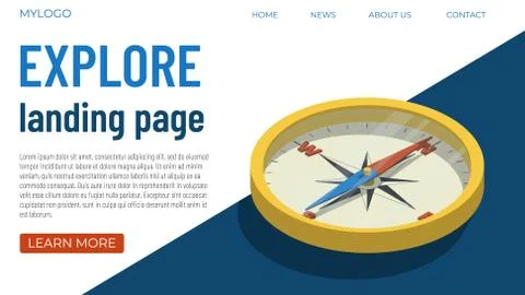 Tourism template concept Stock Illustration