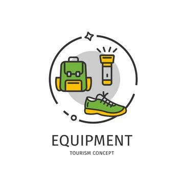 Tourism Thin Line Icon Concept. Vector Stock-Illustration