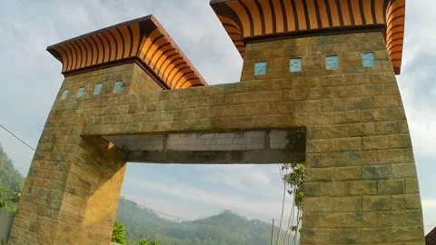 Tourist attraction gate Video stock 242256399