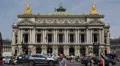 Tourist Attraction Opera Garnier Paris Pedestrian Crossing Passing Car Traffic HD Footage