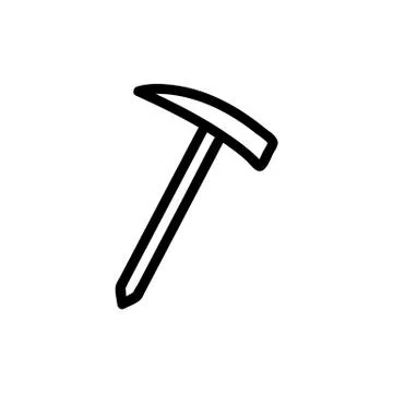 Tourist axe icon vector. Isolated contour symbol illustration Illustrazione stock