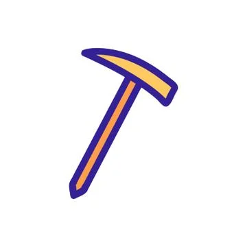 Tourist axe icon vector. Isolated contour symbol illustration Stock Illustration