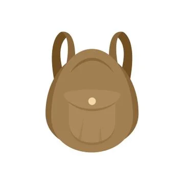 Tourist backpack icon, flat style イラスト素材