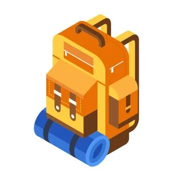 Tourist Backpack Icon Stock Illustration
