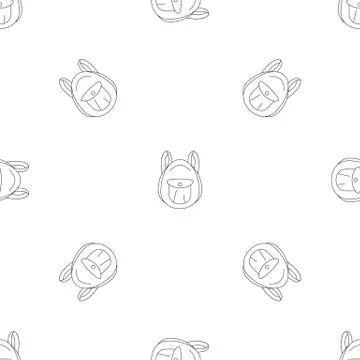 Tourist backpack pattern seamless vector Stock Illustration